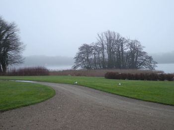 View of landscape against clear sky