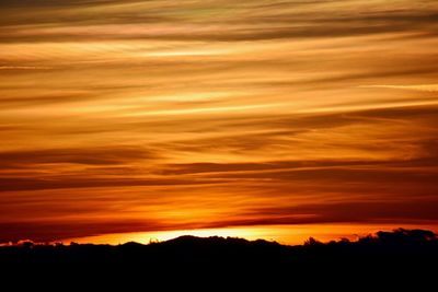 Scenic view of landscape against sky during sunset