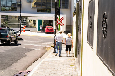 People walking on street