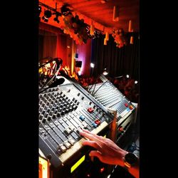 Close-up of illuminated street light