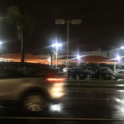 Illuminated street at night