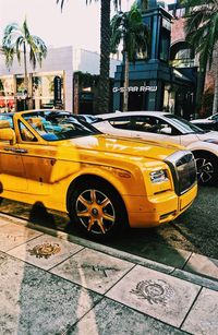Car on street in city