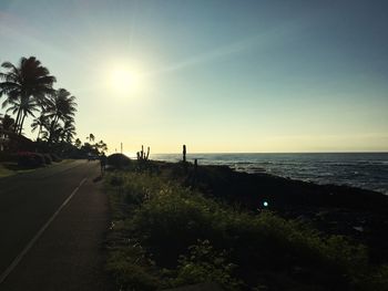 Scenic view of sea during sunset