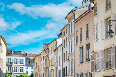 Low angle view of buildings against sky