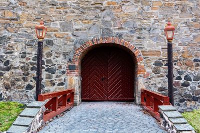 Entrance of historic building