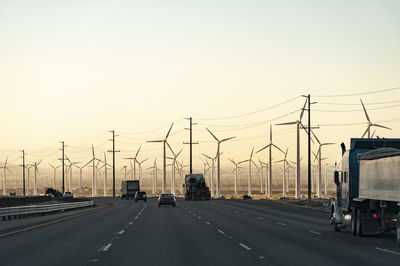 Travelling north in intestate 15 through palm springs, california