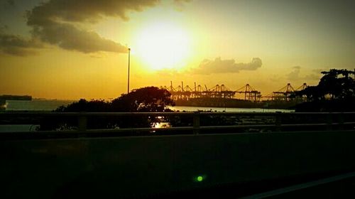 Sun shining through clouds