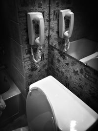 Close-up of faucet in bathroom