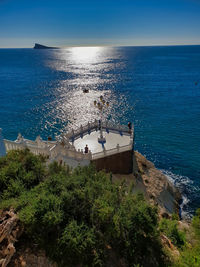 High angle view of sea against sky