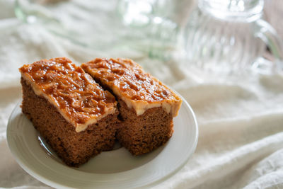 Close-up of dessert in plate