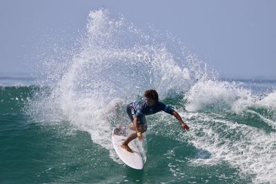 Man surfing in sea