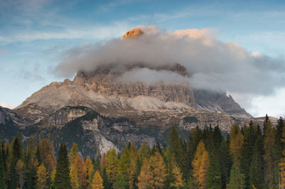 Panoramic view of landscape and mountains against sky