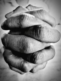 Close-up of hands asking million wishes