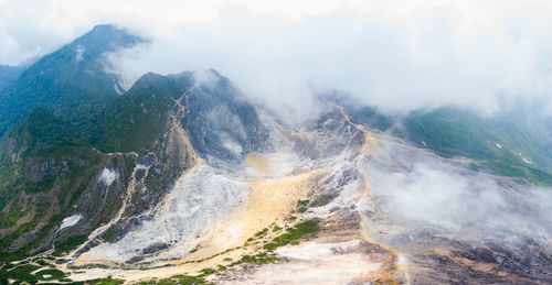 Panoramic view of mountains against sky