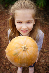 Portrait of a girl smiling