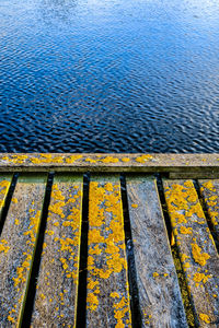 High angle view of pier