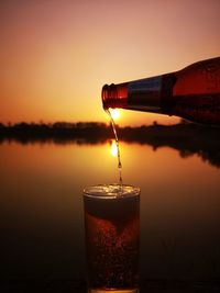 Close-up of drink in glass