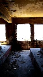 Interior of abandoned building