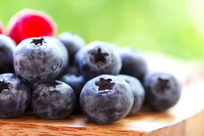 Close-up of fruits on table