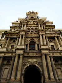 Low angle view of historical building against sky