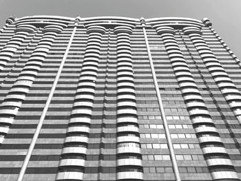 Low angle view of modern building against sky
