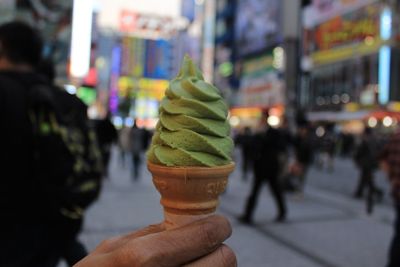 Close-up of ice cream cone