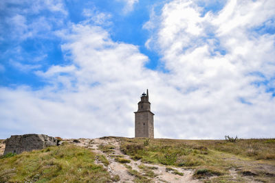 Hercules tower in the galician city of la coruña - spain