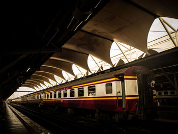 Train at railroad station