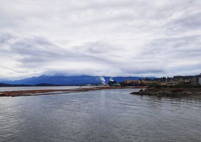 Scenic view of river against sky