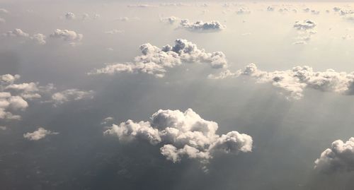 High angle view of clouds in sky