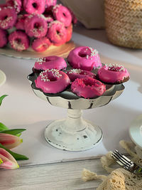 Close-up of dessert on table