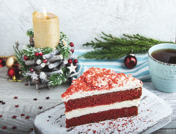 Christmas decoration on table