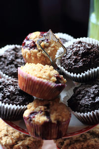 Close-up of cupcakes