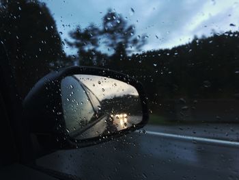 Water drops on car window