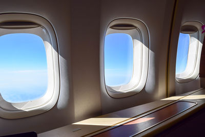 View of airplane window