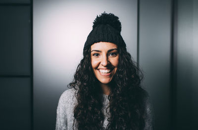 Portrait of smiling young woman