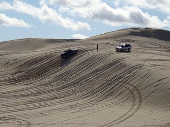 Scenic view of desert against sky