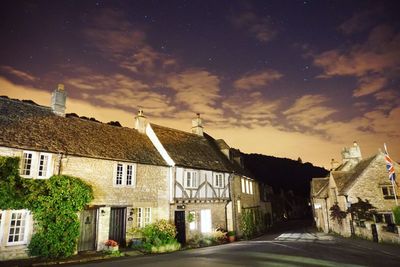 Road along buildings