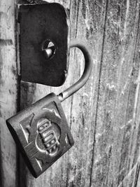 Close-up of wooden door