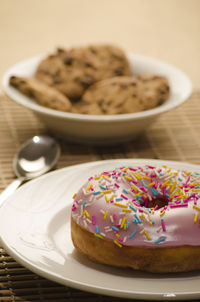 Close-up of cake on plate