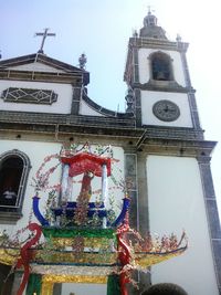 Low angle view of clock tower