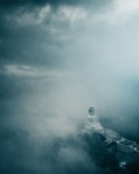 Aerial view of cloudy sky