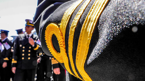 Close-up of uniform