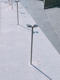 High angle view of footpath by street