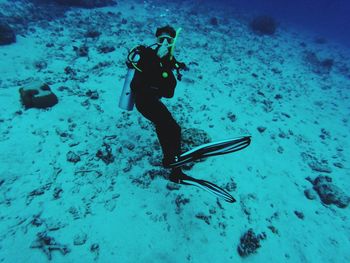 Full length of man swimming in sea