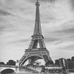 Low angle view of eiffel tower 