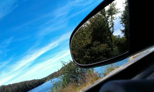 Cropped image of car on road