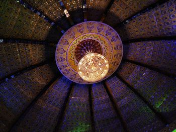 Low angle view of ornate ceiling