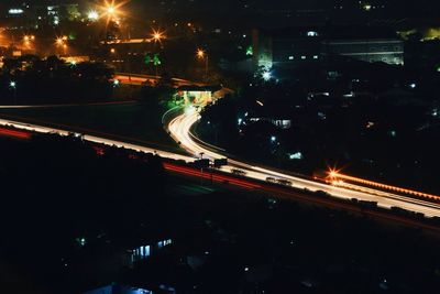 Light trails at night