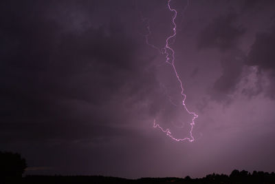 Low angle view of lightning in sky